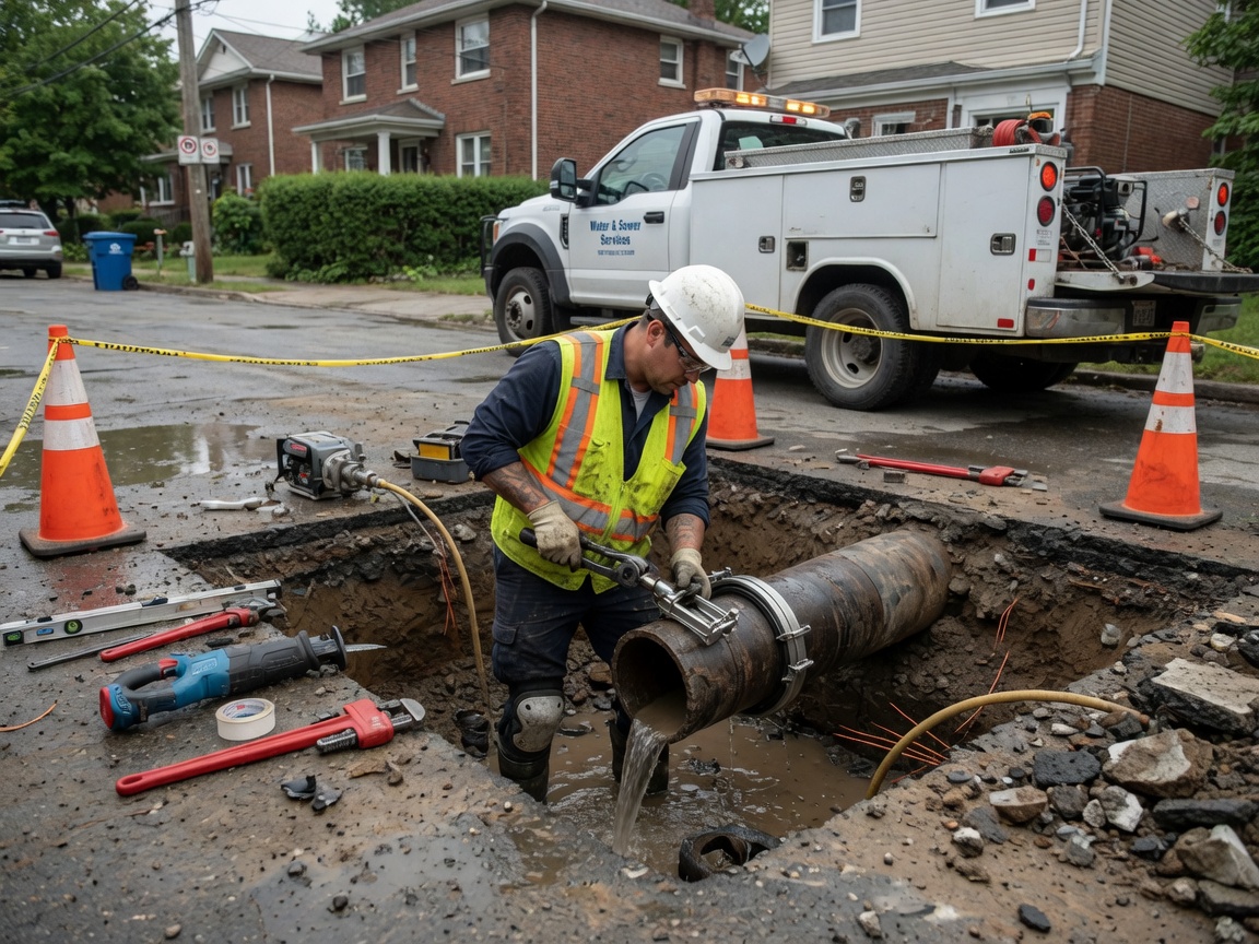 Broken Water Line Repair in Woodbridge