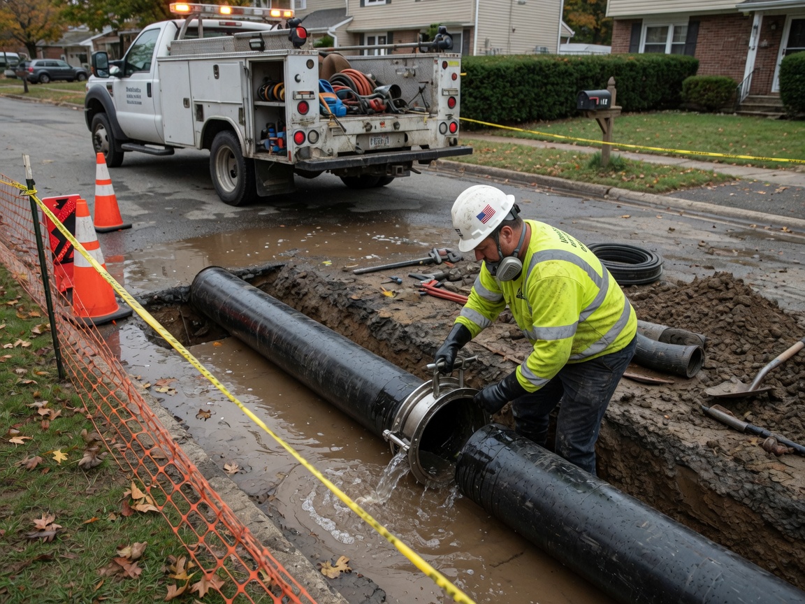 Emergency Water Line Repair in Woodbridge