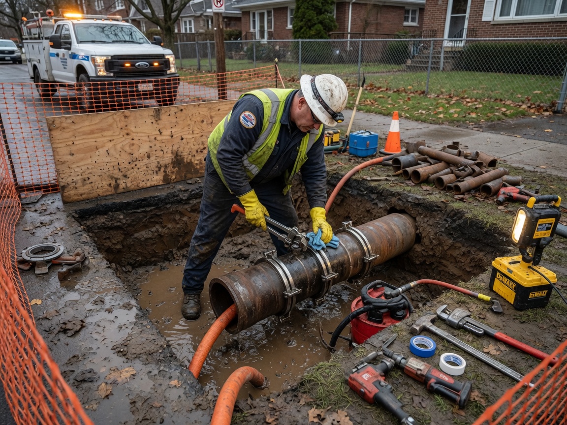 Main Water Line Leak Repair in Woodbridge