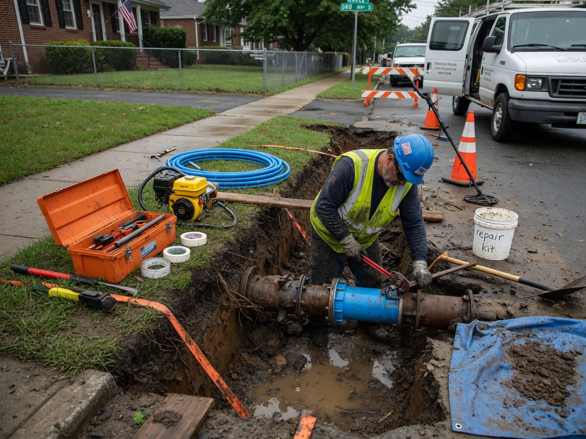 Underground Water Line Repair in Woodbridge
