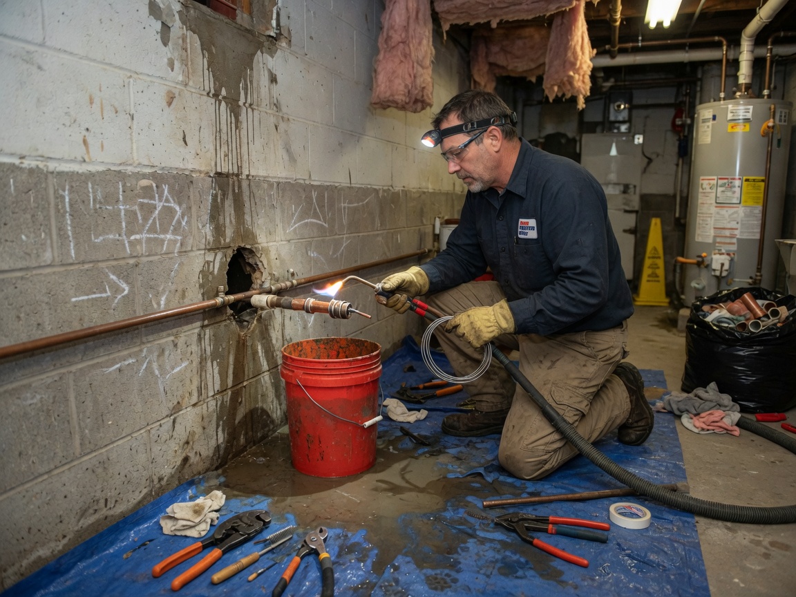 Water Line Leak Repair in Woodbridge